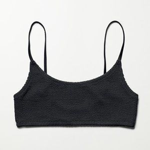 Sunny Structured Swim Top Black Bra Bikini Top